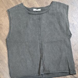WE THE FREE Sleeveless Green Gray Top Small